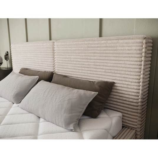 Pesillo Bed + Metal Frame/Gas Lift/Storage 140x200, Modern, Beige