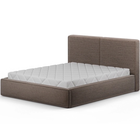 Pesillo Bed + wooden frame/ standard lift/ bedding box 160x200, Modern, Beige