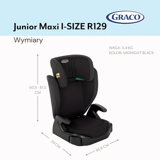 Autokėdutė Graco Junior Maxi i-Size R129, Navy
