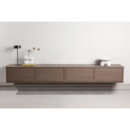 Dragh TV Stand 100x35x28 cm - MDF Frame / Mocca 3D Paper