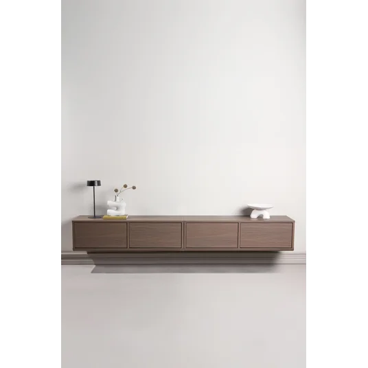 Dragh TV Stand 100x35x28 cm - MDF Frame / Mocca 3D Paper