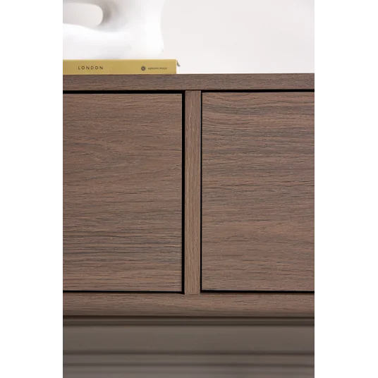 Dragh TV Stand 100x35x28 cm - MDF Frame / Mocca 3D Paper