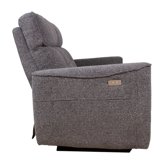 Recliner sofa BOSCO 2-seater with electric mechanism, grey