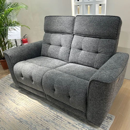 Recliner sofa BOSCO 2-seater with electric mechanism, grey