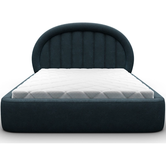 Tapedo Bed + Metal Frame/Gas Lift/Storage 140x200, Modern, Dark Blue