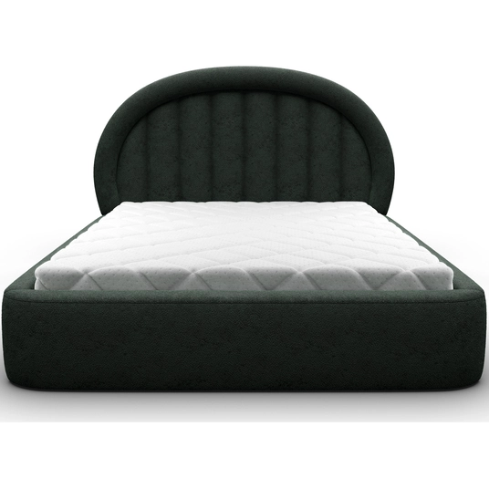 Tapedo Bed + Metal Frame/Gas Lift/Storage 140x200, Modern, Dark Green