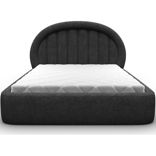 Tapedo Bed + Metal Frame/Gas Lift/Storage 140x200, Modern, Dark Gray