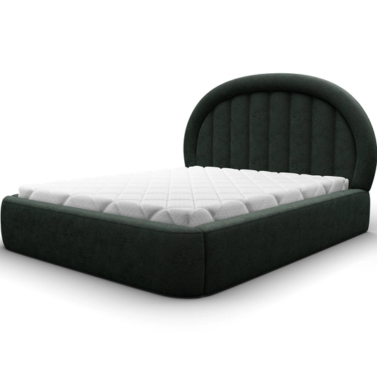 Tapedo Bed + Metal Frame/Gas Lift/Storage 180x200, Modern, Dark Green