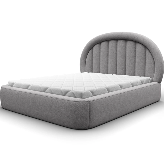 Tapedo Bed + Metal Frame/Gas Lift/Storage 160x200, Modern, Gray