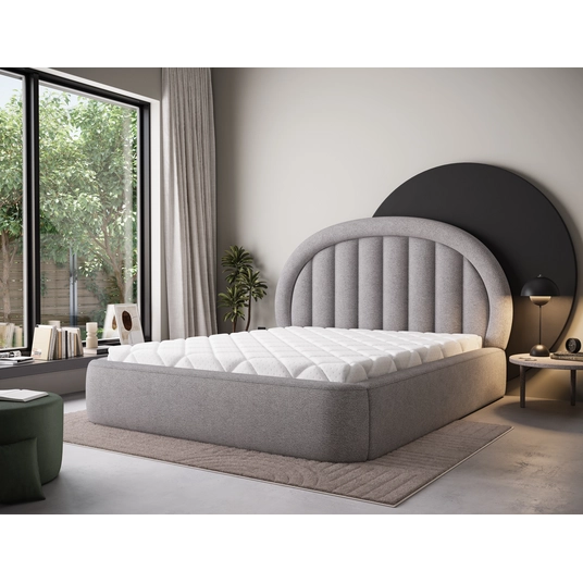 Tapedo Bed + Metal Frame/Gas Lift/Storage 160x200, Modern, Gray