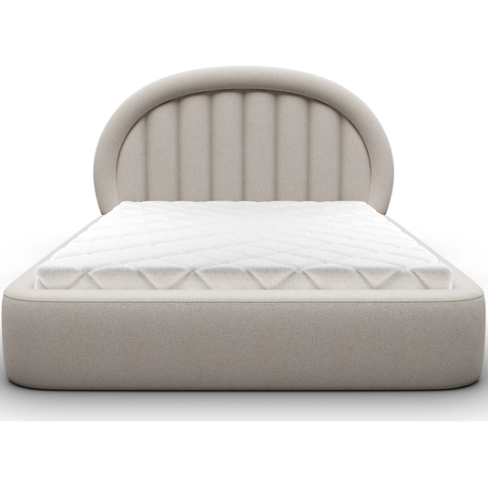 Tapedo Bed + Metal Frame/Gas Lift/Storage 180x200, Modern, Beige