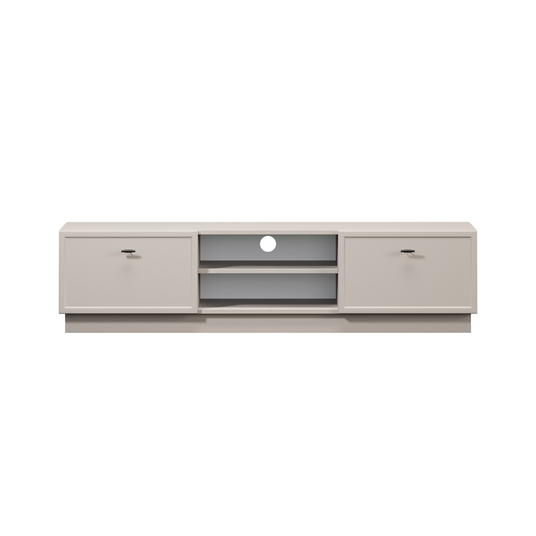 Tv Set Lorini 150 Cm With Drawers - Cashmere / Black Handles T-bar