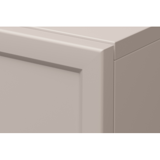 Tv Set Wall Mounted Lorini 150 Cm With Drawers - Cashmere / Gold Handles