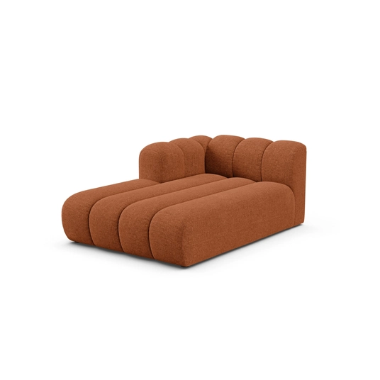 Chaise Longue Left, "Lupine", 2 Seats, 117x177x70, Brick