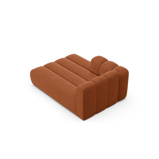 Chaise Longue Left, "Lupine", 2 Seats, 117x177x70, Brick