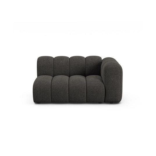 Right Modular Sofa, "Lupine", 2 Seats, 145x95x70, Dark Grey