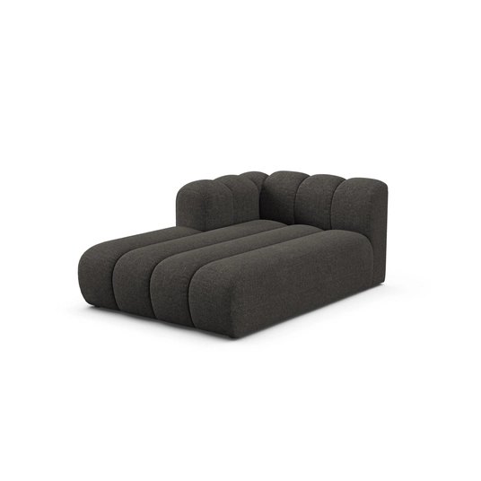 Chaise Longue Left, "Lupine", 2 Seats, 117x177x70, Dark Grey