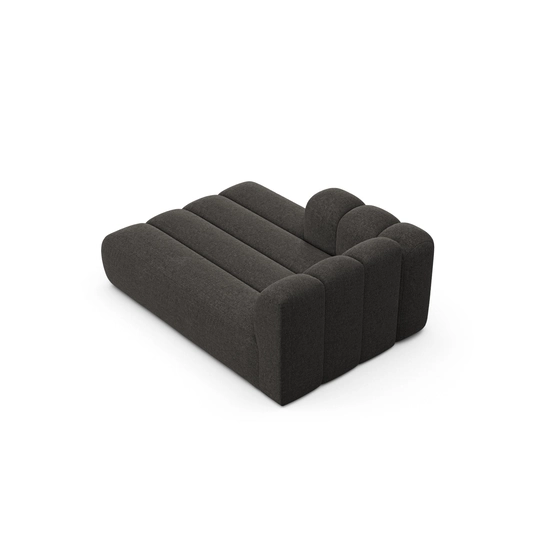 Chaise Longue Left, "Lupine", 2 Seats, 117x177x70, Dark Grey