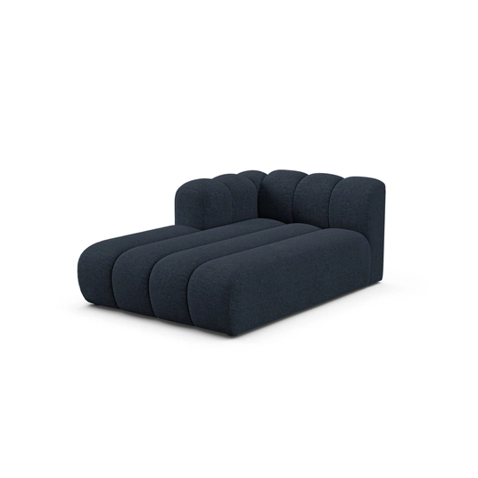 Chaise Longue Left, "Lupine", 2 Seats, 117x177x70, Navy Blue