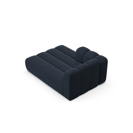 Chaise Longue Left, "Lupine", 2 Seats, 117x177x70, Navy Blue