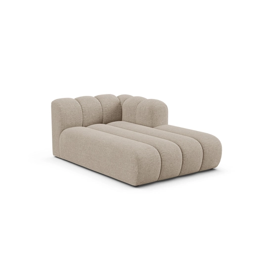 Chaise Longue Right, "Lupine", 2 Seats, 117x177x70, Dark Beige