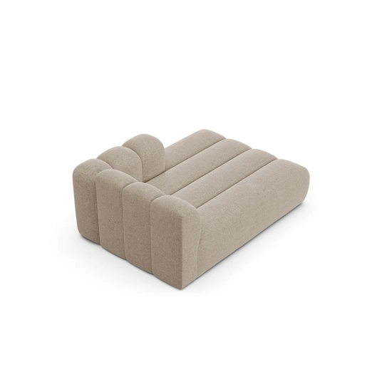 Chaise Longue Right, "Lupine", 2 Seats, 117x177x70, Dark Beige