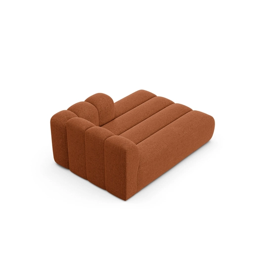 Chaise Longue Right, "Lupine", 2 Seats, 117x177x70, Brick