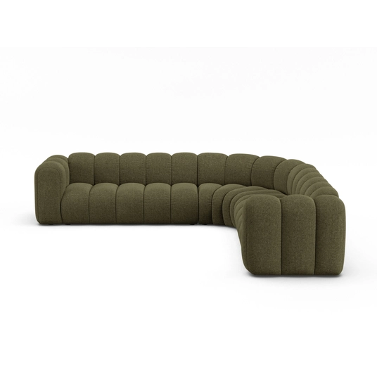 Modular Symmetrical Corner Sofa, "Lupine", 5 Seats, 309x309x70, Green