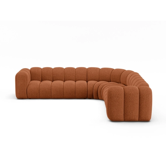 Modular Symmetrical Corner Sofa, "Lupine", 5 Seats, 309x309x70, Brick