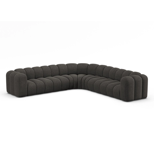 Modular Symmetrical Corner Sofa, "Lupine", 5 Seats, 309x309x70, Dark Grey