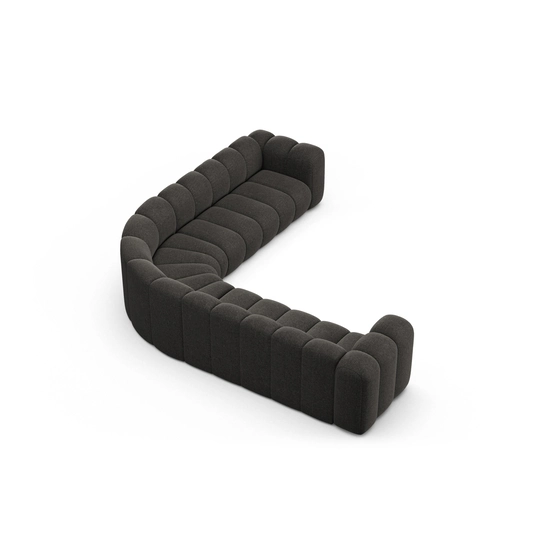 Modular Symmetrical Corner Sofa, "Lupine", 5 Seats, 309x309x70, Dark Grey