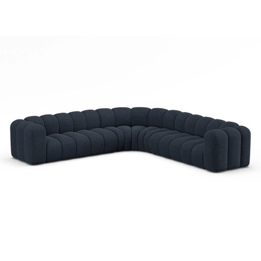Modular Symmetrical Corner Sofa, "Lupine", 5 Seats, 309x309x70, Navy Blue