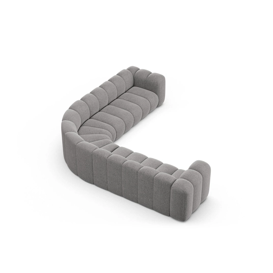 Modular Symmetrical Corner Sofa, "Lupine", 5 Seats, 309x309x70, Light Grey