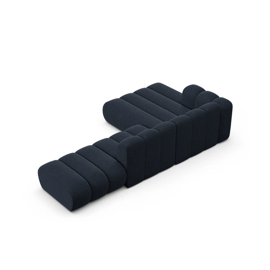 Modular Left Open Corner Sofa, "Lupine", 5 Seats, 299x177x70, Navy Blue