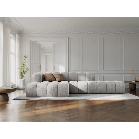 Modular Left Open Corner Sofa, "Lupine", 5 Seats, 299x177x70, Navy Blue