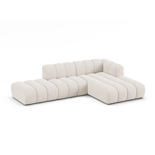 Modular Right Open Corner Sofa, "Lupine", 5 Seats, 299x177x70, Light Beige