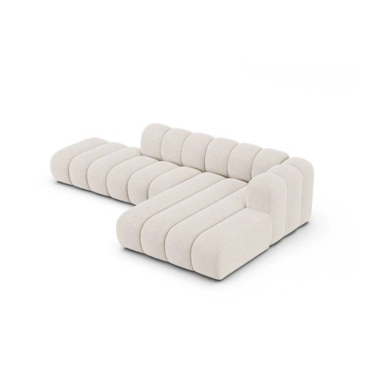 Modular Right Open Corner Sofa, "Lupine", 5 Seats, 299x177x70, Light Beige