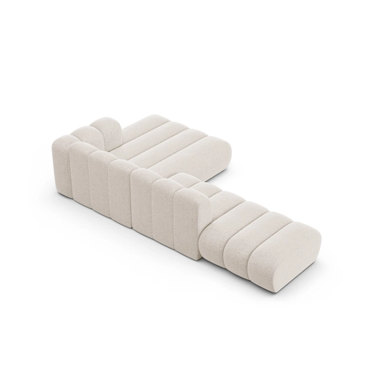 Modular Right Open Corner Sofa, "Lupine", 5 Seats, 299x177x70, Light Beige