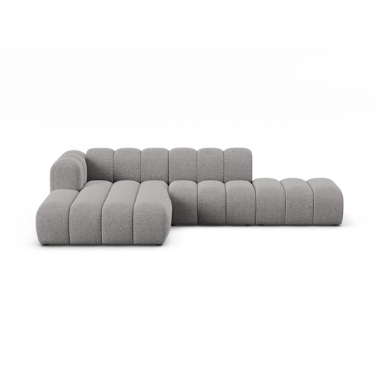 Modular Left Open Corner Sofa, "Lupine", 5 Seats, 299x177x70, Light Grey