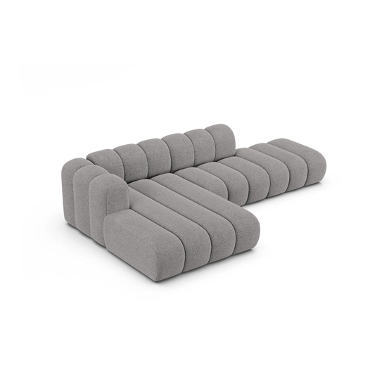 Modular Left Open Corner Sofa, "Lupine", 5 Seats, 299x177x70, Light Grey