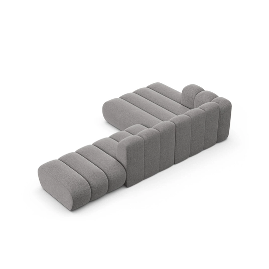 Modular Left Open Corner Sofa, "Lupine", 5 Seats, 299x177x70, Light Grey