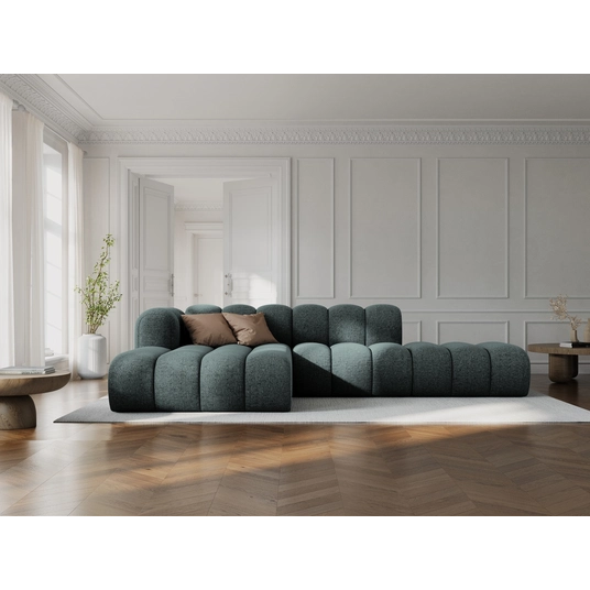 Modular Left Open Corner Sofa, "Lupine", 5 Seats, 299x177x70, Light Grey