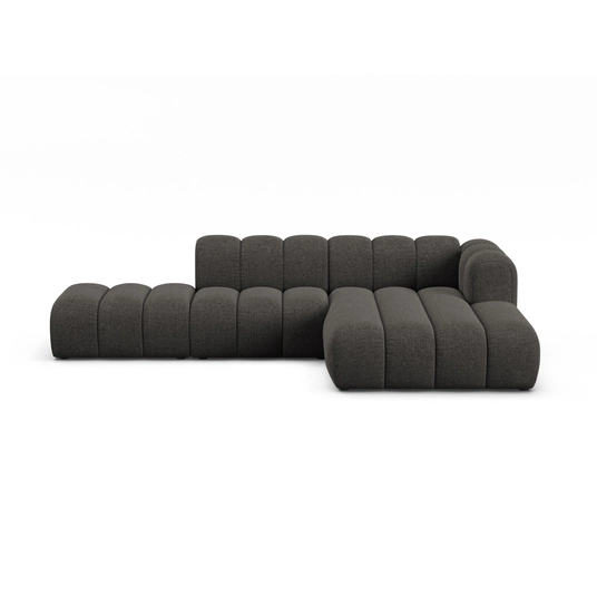 Modular Right Open Corner Sofa, "Lupine", 5 Seats, 299x177x70, Dark Grey