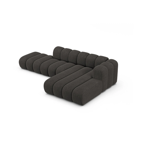 Modular Right Open Corner Sofa, "Lupine", 5 Seats, 299x177x70, Dark Grey