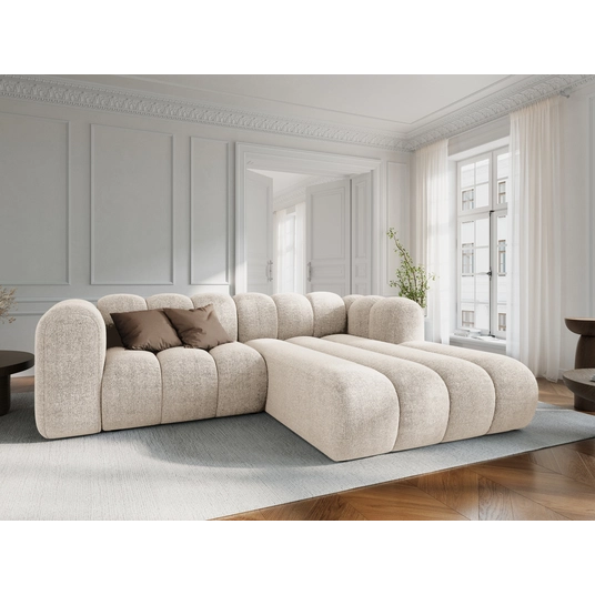 Modular Right Corner Sofa, "Lupine", 3 Seats, 230x177x70, Light Beige