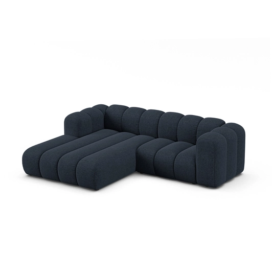 Modular Left Corner Sofa, "Lupine", 3 Seats, 230x177x70, Navy Blue