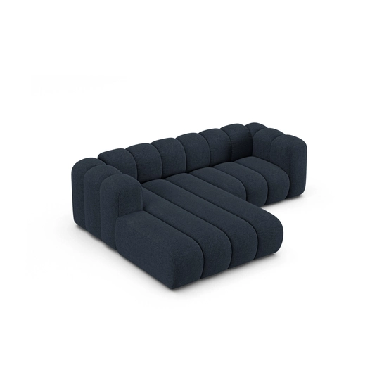 Modular Left Corner Sofa, "Lupine", 3 Seats, 230x177x70, Navy Blue