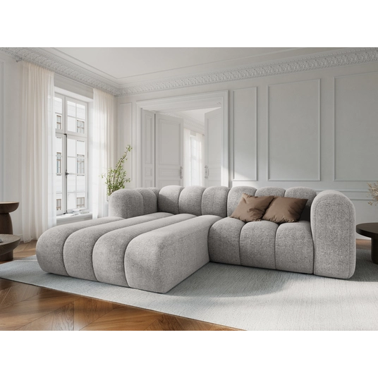 Modular Left Corner Sofa, "Lupine", 3 Seats, 230x177x70, Navy Blue