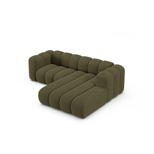 Modular Right Corner Sofa, "Lupine", 3 Seats, 230x177x70, Green