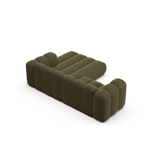 Modular Right Corner Sofa, "Lupine", 3 Seats, 230x177x70, Green
